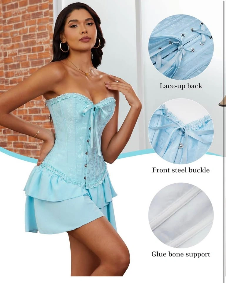 NEW Baby blue Corset with Lace-Up Back - photo 2