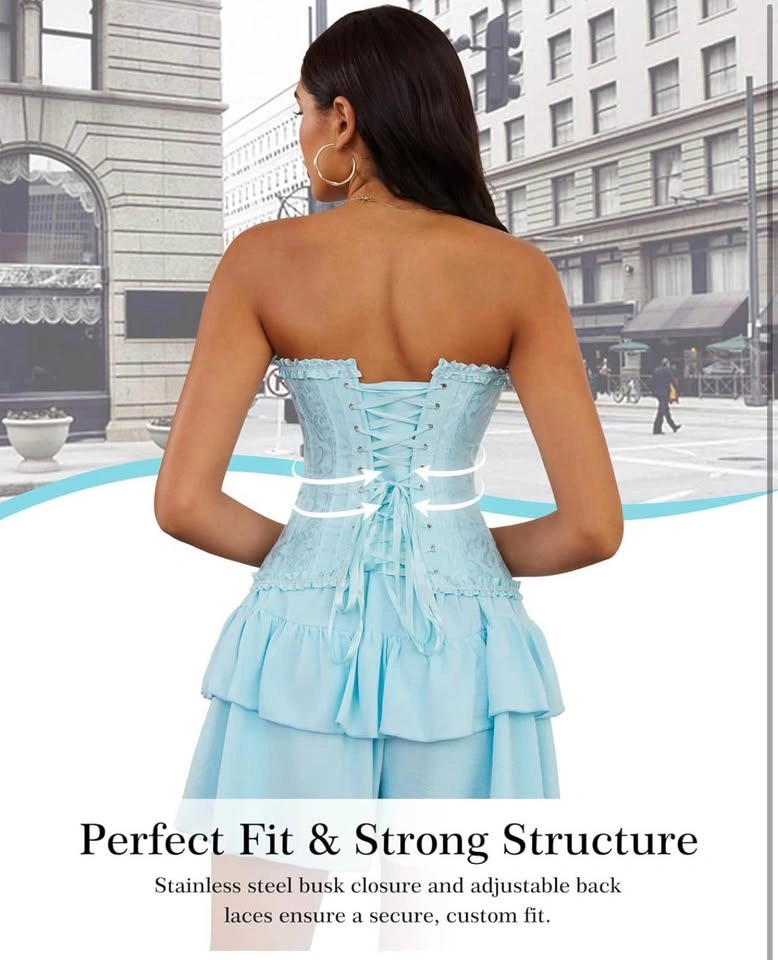 NEW Baby blue Corset with Lace-Up Back - photo 3