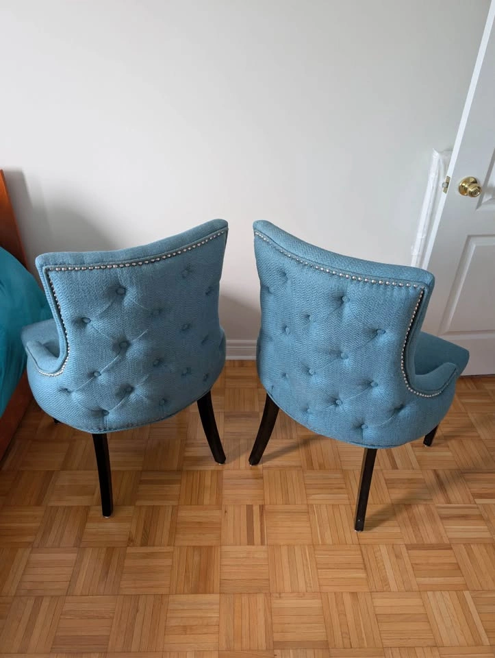 Set of 2 Blue Chairs - photo 2