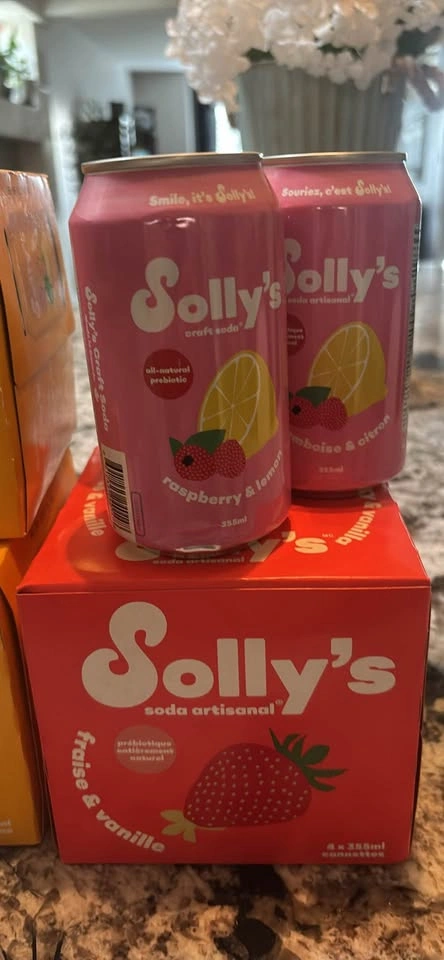 15 Cans Solly's Probiotic Soda - 8 Pineapple, 7 Strawberry - photo 3