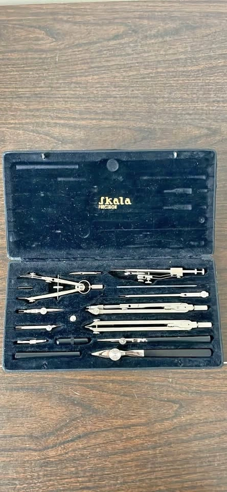 Vintage Antique Engineering Architects Drafting Drawing Set big
