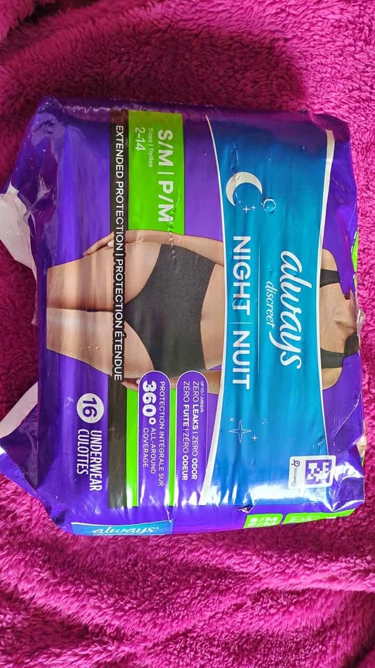 Always Discreet Night Underwear S/M 16 count