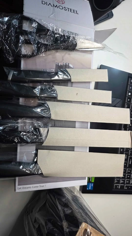 Black Knife Set with Block, 7 Pieces - photo 4