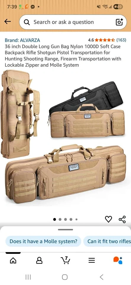 36 inch Double Long Gun Bag