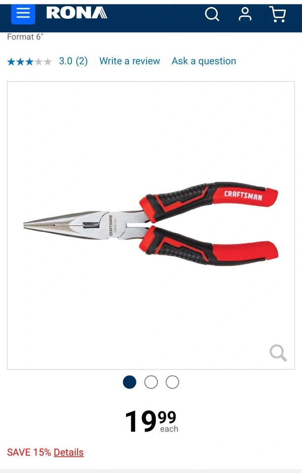 Craftsman 6-inch Long Nose Pliers CMXB1S44 - photo 4