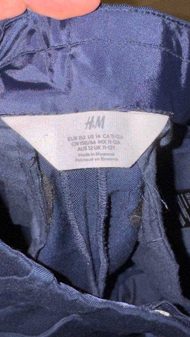 Kids H&M Navy Blue Suit Jacket and Pants - Size 14 - photo 4