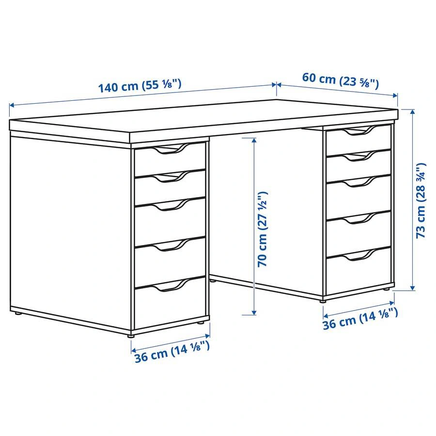 IKEA Desk with Cabinets - photo 3