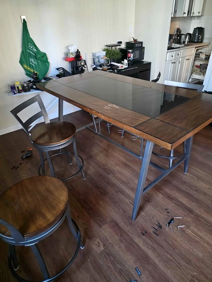 Counter Height Dining Set + 4 Stools - Ready for Pickup