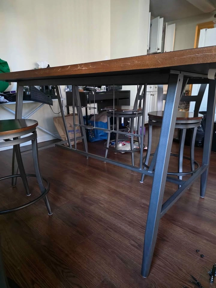 Counter Height Dining Set + 4 Stools - Ready for Pickup - photo 2