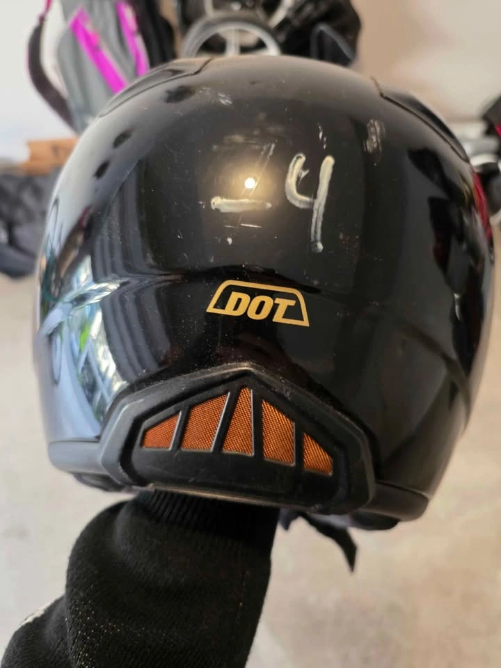 Zox Black Motorcycle Helmet - photo 3