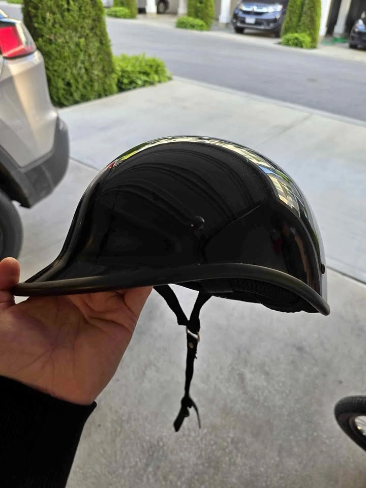 WCL black DOT certified half helmet