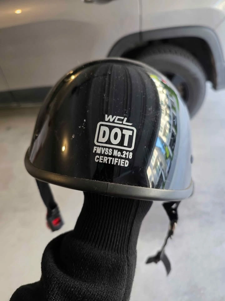 WCL black DOT certified half helmet - photo 3