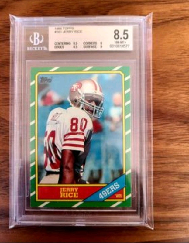 1986 Topps Jerry Rice Rookie Card - BGS 8.5 - photo 3
