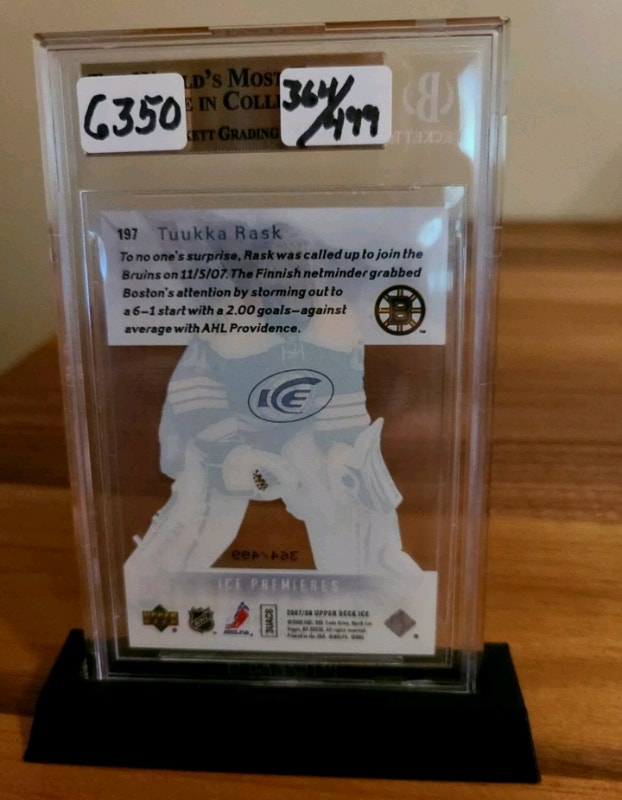 Tuukka Rask Rookie BGS 9.5 & 8x10 Autograph Photo w/ COA - photo 3