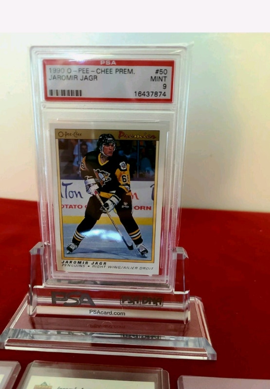 Jaromir Jagr Rookie 1990 O-Pee-Chee Premier PSA 9 - RC Card # - photo 2