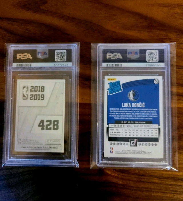 Doncic #428 Italy PSA 10 & Donruss Rated RC PSA 10 #177 - photo 3