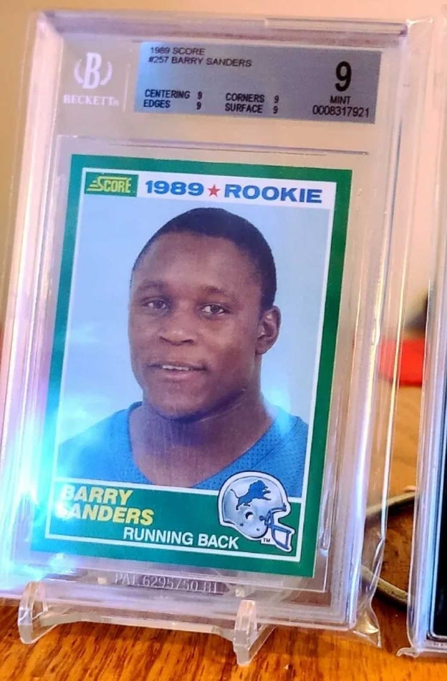BARRY SANDERS RC #257 BGS 9 THE GOAT