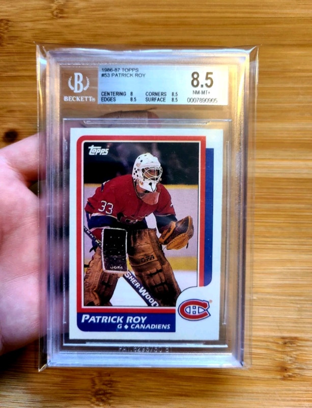 Patrick Roy 1986-87 Topps Rookie Card #53 BGS 8.5 - photo 3