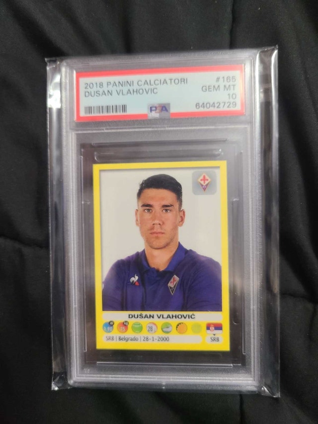 2018-19 Panini Calciatori #165 Dusan Vlahovic PSA 10 Rookie