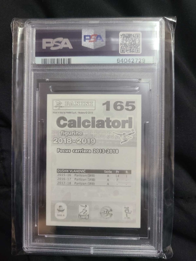 2018-19 Panini Calciatori #165 Dusan Vlahovic PSA 10 Rookie - photo 2