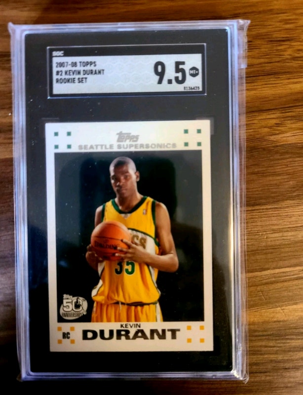 2018 Prizm Trae Young RC PSA 10 & 2007 Topps Kevin Durant RC SGC - photo 2