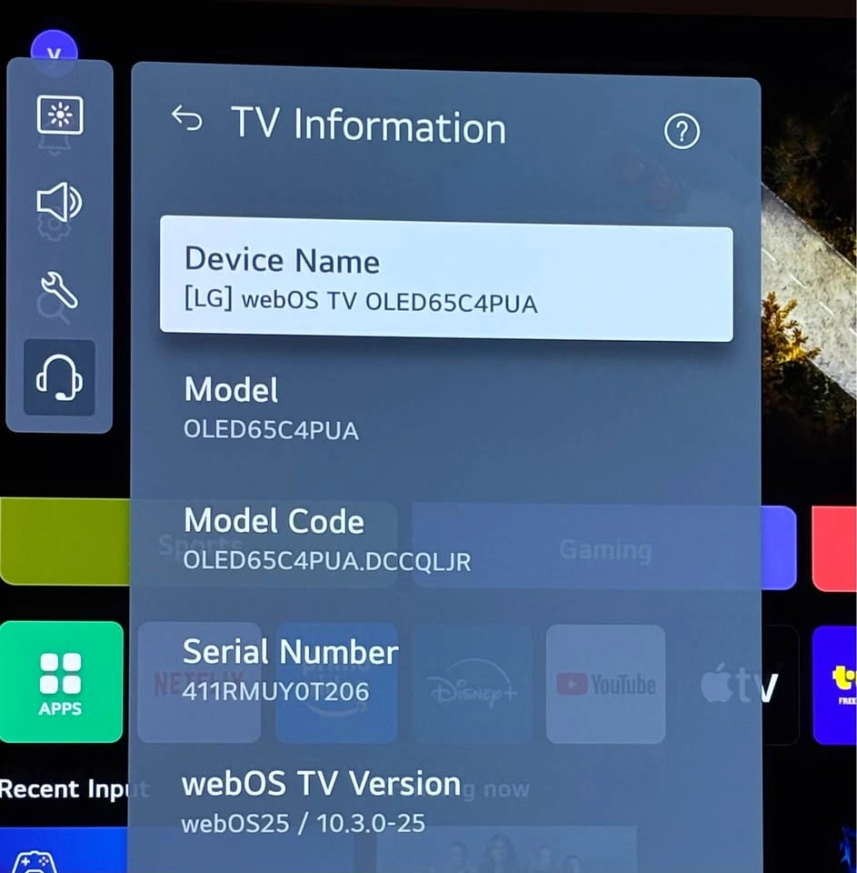 65” LG OLED C4 TV with Full Motion Wall Mount - photo 5