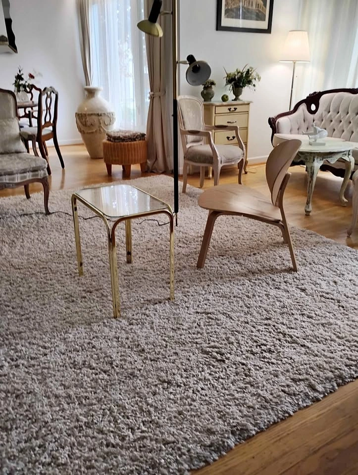 Vintage Brass and Glass Side Table