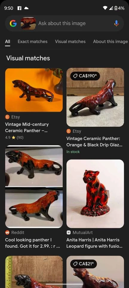 Large Drip Glaze MCM Panther - photo 3