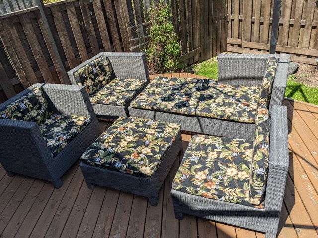 5-Piece Modular Outdoor Resin Wicker Patio Set
