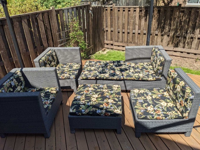 5-Piece Modular Outdoor Resin Wicker Patio Set - photo 2