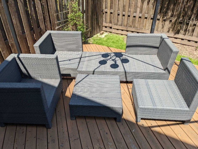 5-Piece Modular Outdoor Resin Wicker Patio Set - photo 3