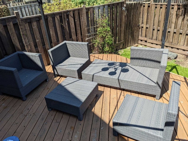 5-Piece Modular Outdoor Resin Wicker Patio Set - photo 4