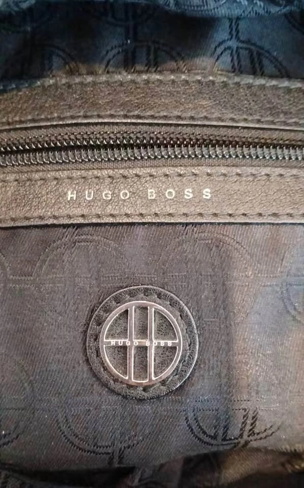 Hugo Boss Black Leather Braided-Handle Shoulder Bag - photo 4