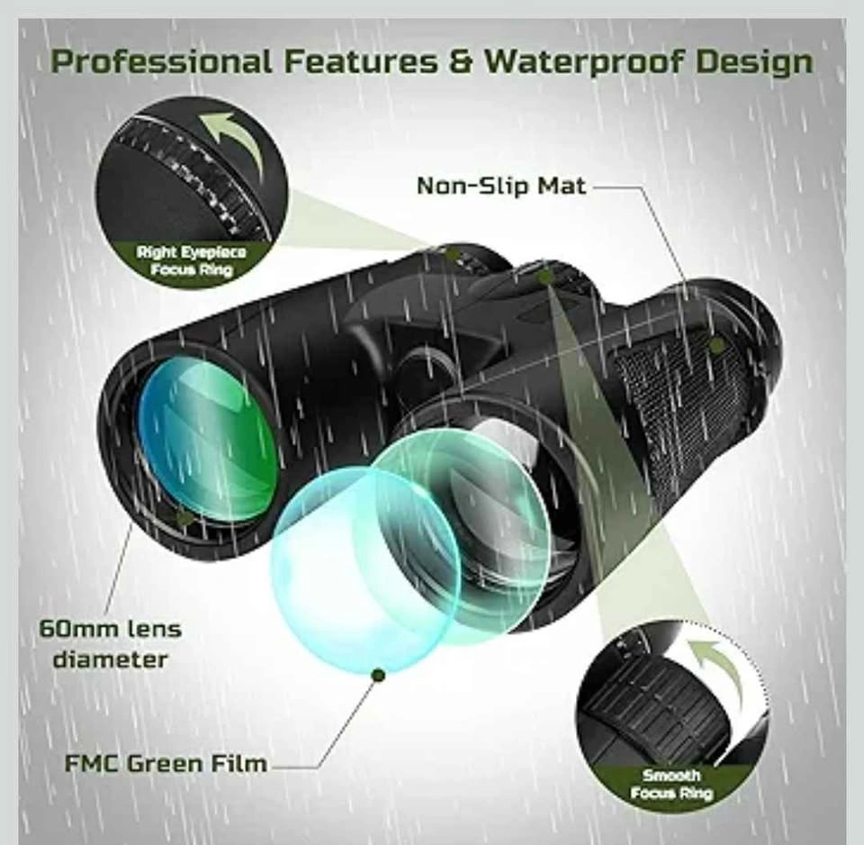 25X60mm Waterproof Binoculars with BAK4 Prism - photo 3