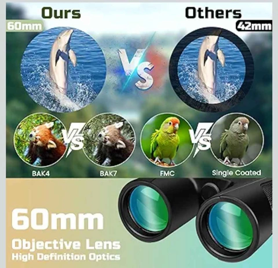 25X60mm Waterproof Binoculars with BAK4 Prism - photo 4