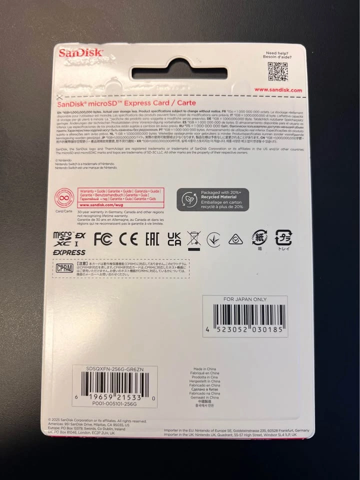 SanDisk 256GB microSD Express Card for Nintendo Switch - photo 2