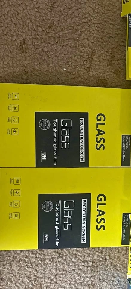 S22 Ultra Black Tempered Glass - Max Protection $10
