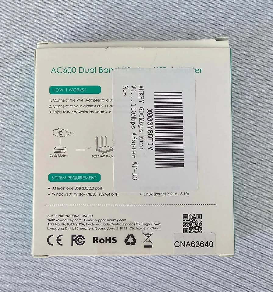 AUKEY AC600 Dual Band Wireless USB Adapter (WF-R3) - photo 2