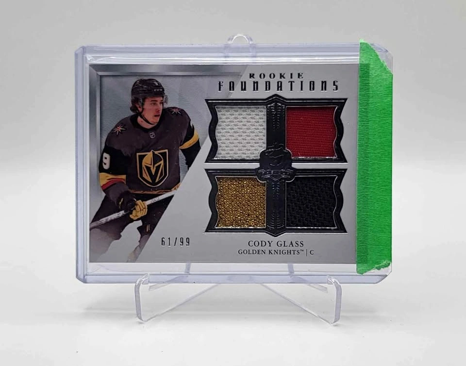 2019-20 The Cup Rookie Foundations Quad Jersey Cody Glass /99