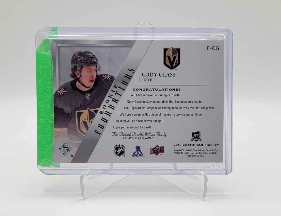 2019-20 The Cup Rookie Foundations Quad Jersey Cody Glass /99 - photo 2