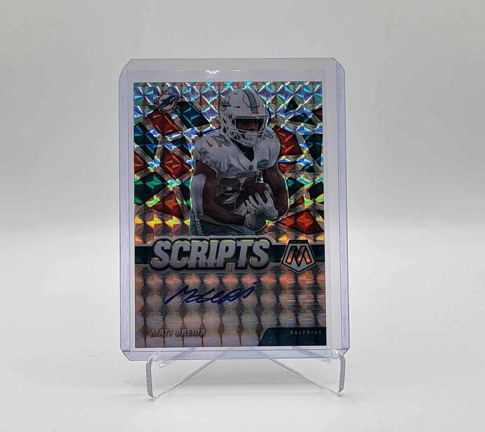 2021 Panini Mosaic #S-MAB Matt Breida Scripts AUTO DOLPHINS
