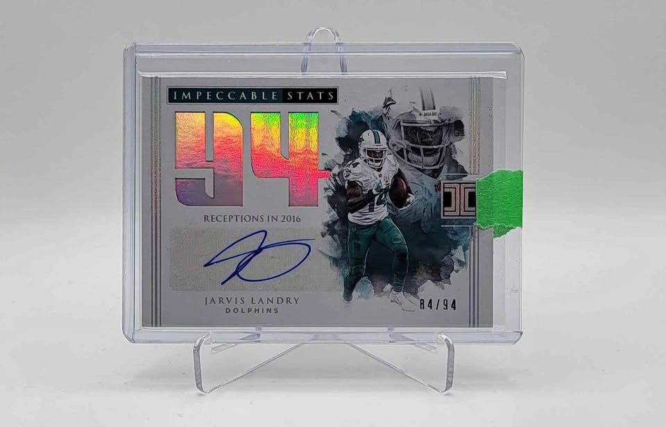 Jarvis Landry Auto 2017 Panini Impeccable Stats Receptions #/94