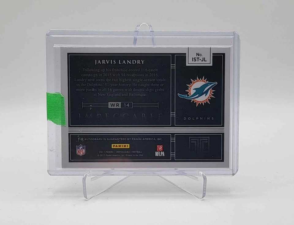 Jarvis Landry Auto 2017 Panini Impeccable Stats Receptions #/94 - photo 2
