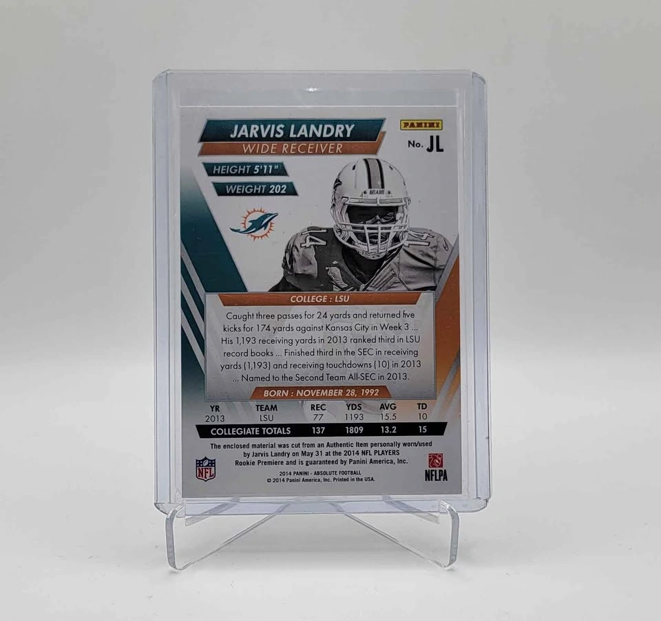 2014 Panini Absolute Rookie Jersey Quads /249 Jarvis Landry #JL - photo 2