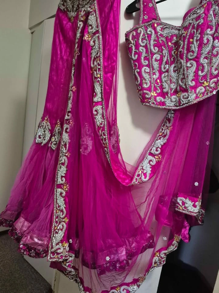 Pink Embroidered Indian Lehenga Choli - photo 4