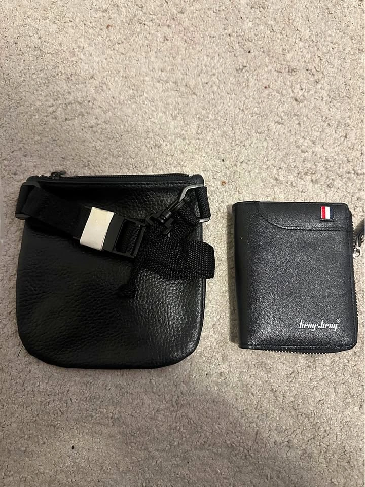 Hengsheng Men’s Wallet & Side Bag Travel Set – Brand New