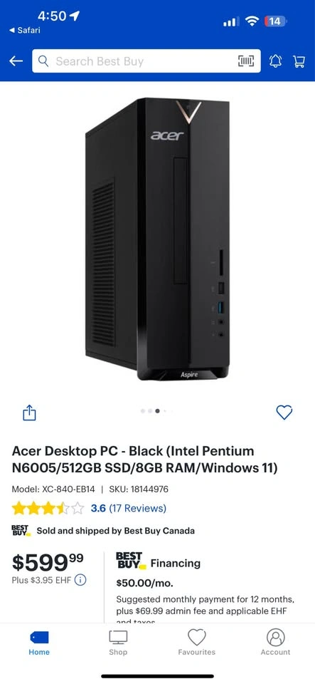 Acer Desktop PC - Black (Intel Pentium N6005/ 1TB SSD/8GB RAM/Wi - photo 5