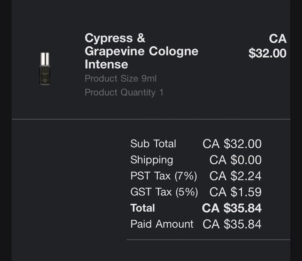 Cypress & Grapevine Cologne Intense 9ml - photo 4