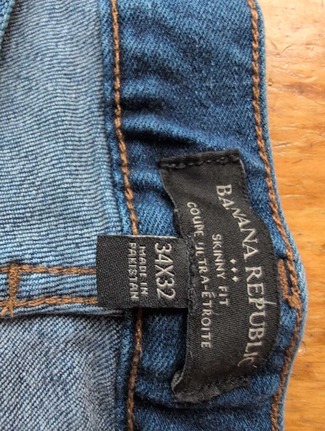Banana Republic Skinny Fit Jeans Mens 34x32 - photo 2