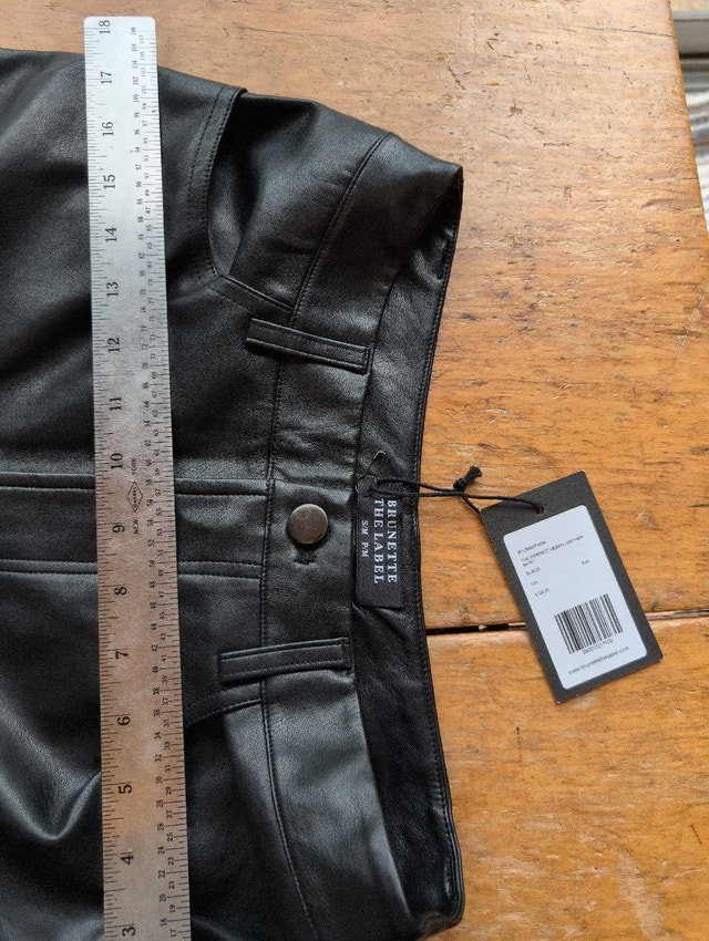 Brunette The Label Skirt Black Faux Leather Size Small - photo 2